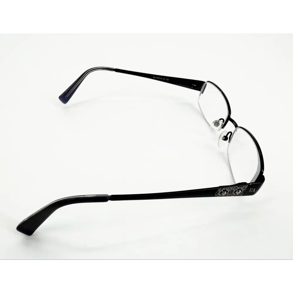 Elizabeth Arden Semi Rimless Rectangle Eyeglasses Blue Floral 51□17 Office EUC